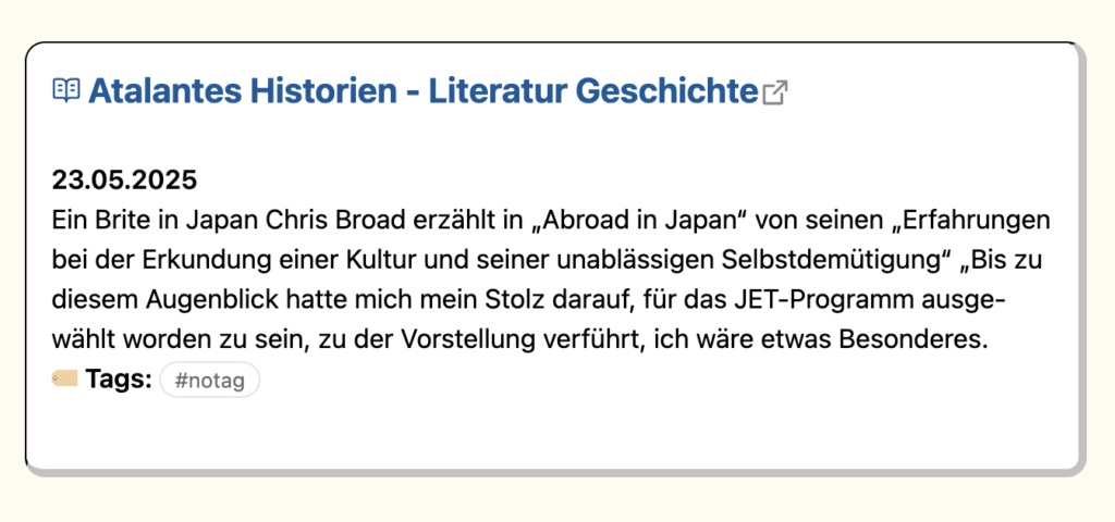 Beispielsbild für ein Bookmark ohne Preview Image. Klicken navigiert auf die Original Seite https://atalantes.de