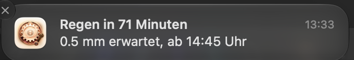 Bild zeigt eine entsprechend Mitteilung